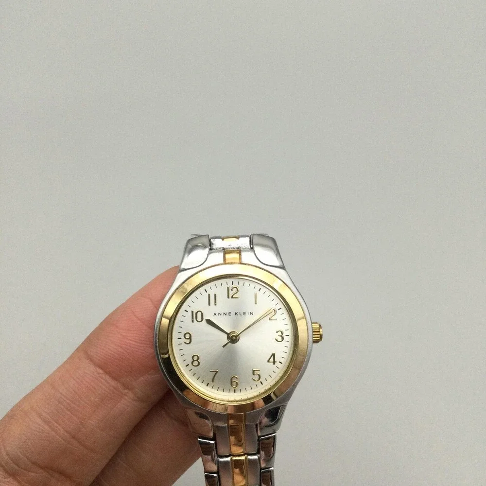 Anne Klein 10/5491 Women Watch 26mm Silver Dial Two Tone Dress New Battery 6.75